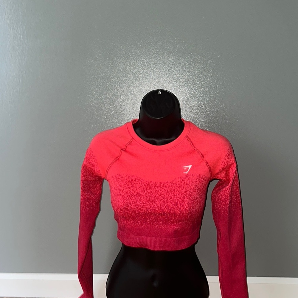Gymshark long sleeve crop ombré